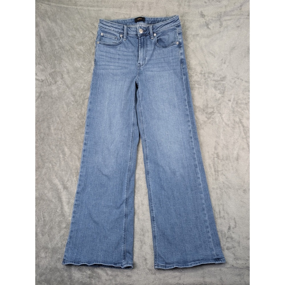 Quince Bella Stretch Wide Leg Jeans Size 28 Denim Seaside Blue Preppy Comfort